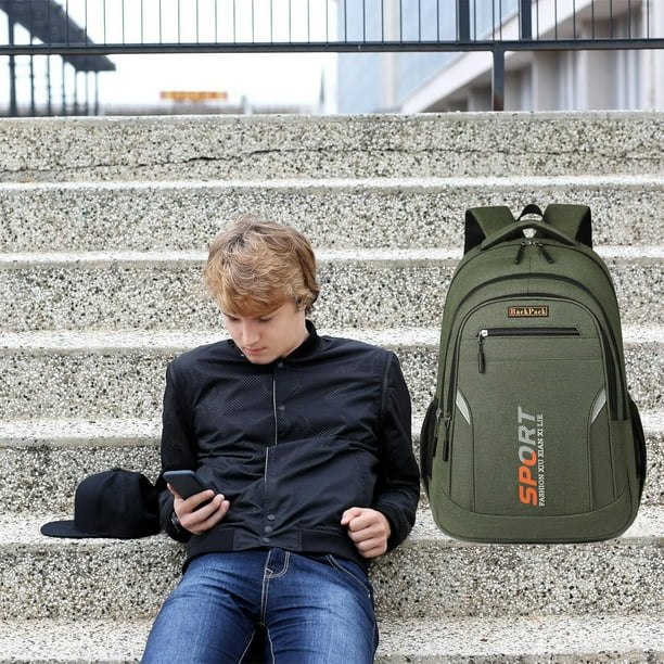 Mochila fina para portátil de negocios de 16 pulgadas - Mochila de viaje y escolar de gran capacidad con tela de agua para hombres y mujeres