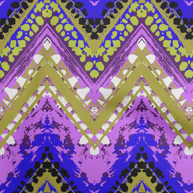 oneOone Polyester Spandex Purple Fabric Chevron Sewing Craft Projects Fabric Prints By Yard 56 Inch Wide