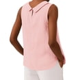 thumbnail image 4 of Tank Tops for Women Sleeveless Summer Shirts Athletic Loose Beach Workout Tops, Pink L, 4 of 4