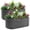 Deep Grey, variant on Land Guard 2 packs 8×4×2ft Raised Garden Bed Outdoor Galvanized Planter Boxes Oval Large Metal Raised Garden Beds for Vegetables (Sliver)