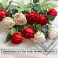 thumbnail image 6 of Morttic 12 Pieces Artificial Flowers Fake Rose Flower Pink Roses Bouquet for Valentine's Day Birthday Party Wedding Engagement Home Dinning Table Decoration (Pink, 12 PCS), 6 of 6