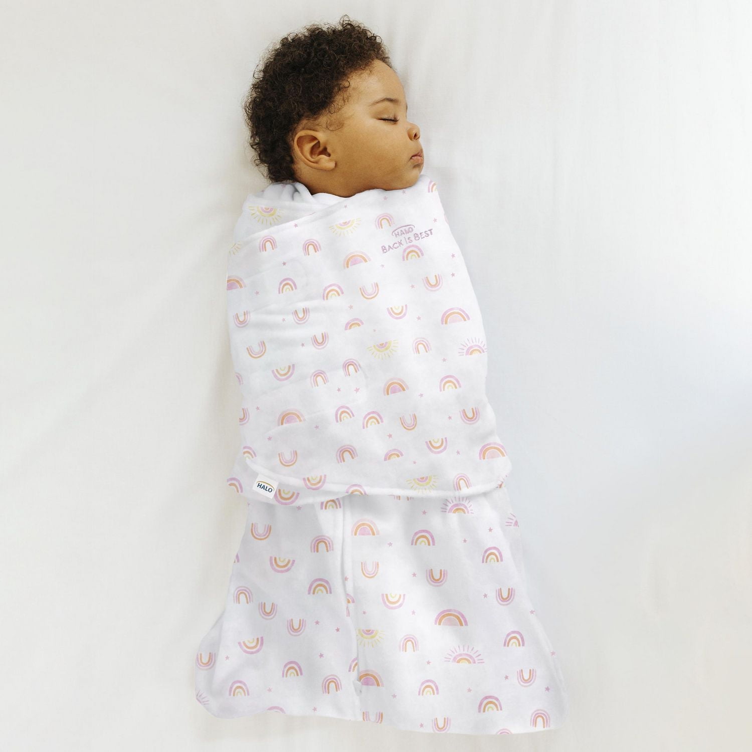Couverture à Emmailloter HALO® SleepSack® - Coton - Sunshine Rainbows PT