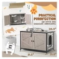 thumbnail image 2 of JTAOT Cat Litter Box Furniture with Divider, Wooden Indoor Cat House with Double Doors, -top Hidden Cat Washroom Enclosure, Metal Frame Enclosed Cat Boxes, Cabinet for Large Cat, Greige Oak, 2 of 9