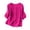 Hot Pink, variant on Plus Size Womens Clothes Kelon Women's Embroidered Cotton Linen Button Top Crew Neck 3/4 Sleeve T-Shirt 2026 Spring Summer Fashion Clothes, M