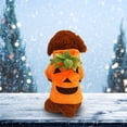 thumbnail image 3 of Disfraz de mascota transfigurante de calabaza divertida de terciopelo cortado, ropa de Cosplay para fiesta de Halloween, vestido para perros y gatosM, 3 of 8