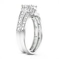 thumbnail image 2 of Vir Jewels 1/3 CTTW Lab Grown Diamond Wedding Bridal Set in Sterling Silver Female Adult, 2 of 5