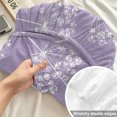 thumbnail image 4 of King Size Fitted Sheet Set - Spring Floral 3 Piece Bedding Sets 16" Deep Pocket Fitted Sheet with 2 Pillowcases, Spring Rustic Wildflowers Plants Purple Brushed Microfiber Hotel Luxury Bed Sheets, 4 of 9