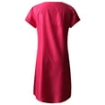 thumbnail image 3 of Pntutb Women Summer Style V-Neck Print Dress Short Sleeve Ladies Dress, 3 of 4