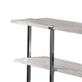thumbnail image 2 of BM209594 Benjara Table de Canapé avec Base en Métal en Forme de X et 2 Étagères de Rangement, Argent et Beige, 2 of 5