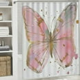 thumbnail image 6 of Orinice Butterfly Bathroom Decor Set with Hooks, Colorful Luxurious Polyester Fabric Shower Curtain for Home Bathroom Decoration 69x72, 6 of 7