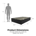 DHP Maven Platform Bed with Storage, Full, Black Faux leather