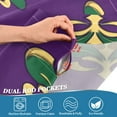 thumbnail image 5 of Yayeee Kitchen Curtains Tier Set of 2 Light Filtering 57"x24" Over Sink Window Panels, Gold and Green Floral Pattern, 5 of 7