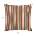 thumbnail image 4 of Casual Cushion Stripe Sunbrella® Fabric 1-Piece Outdoor Throw Pillow, 20"W x 20"L, Brannon Redwood, 4 of 5