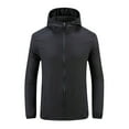 thumbnail image 2 of Weiqiqre Mens Lightweight Running Jacket Sun Protection Top Solid Color Long Sleeved Hooded Top, 2 of 7