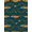 Teal Gold Beige, Pattern 3, variant on ODIKA 8'x10' Washable Area Rug Non-Shedding, Easy Care, Cabin Vintage Bass Angler Motifs Theme Trout Lure Fishing Fish Refined for King Size Bedroom Under Bed, Master Suite