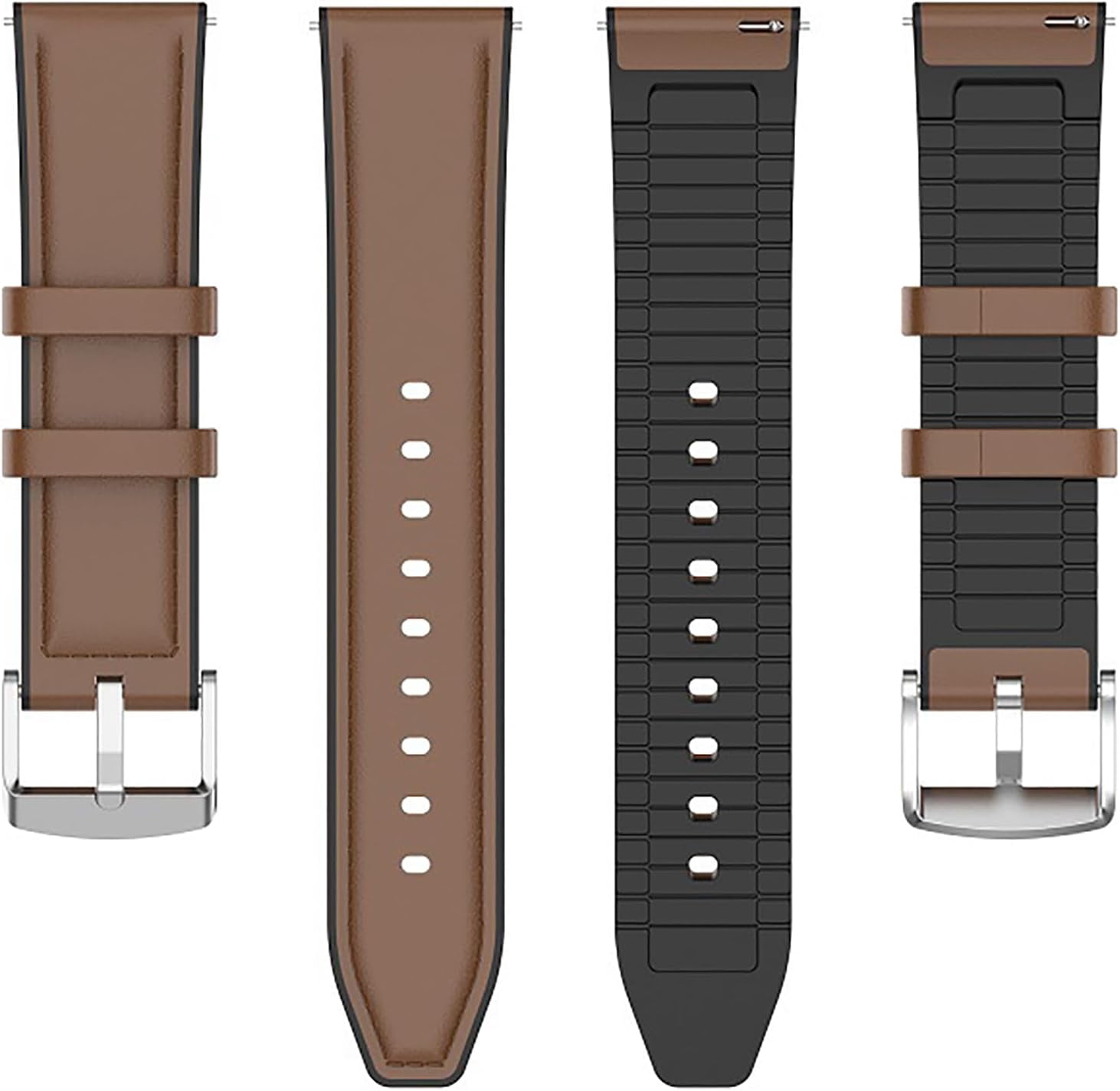 CRKMGS-Compatible for Polar Smartwatch Band, 20mm, 22mm Leather Silicone Breathable Replacement Smartwatch Strap Wristband Compatible with Polar Unite, Ignite, Ignite 2, Ignite 3, Pacer, Vantage V3,
