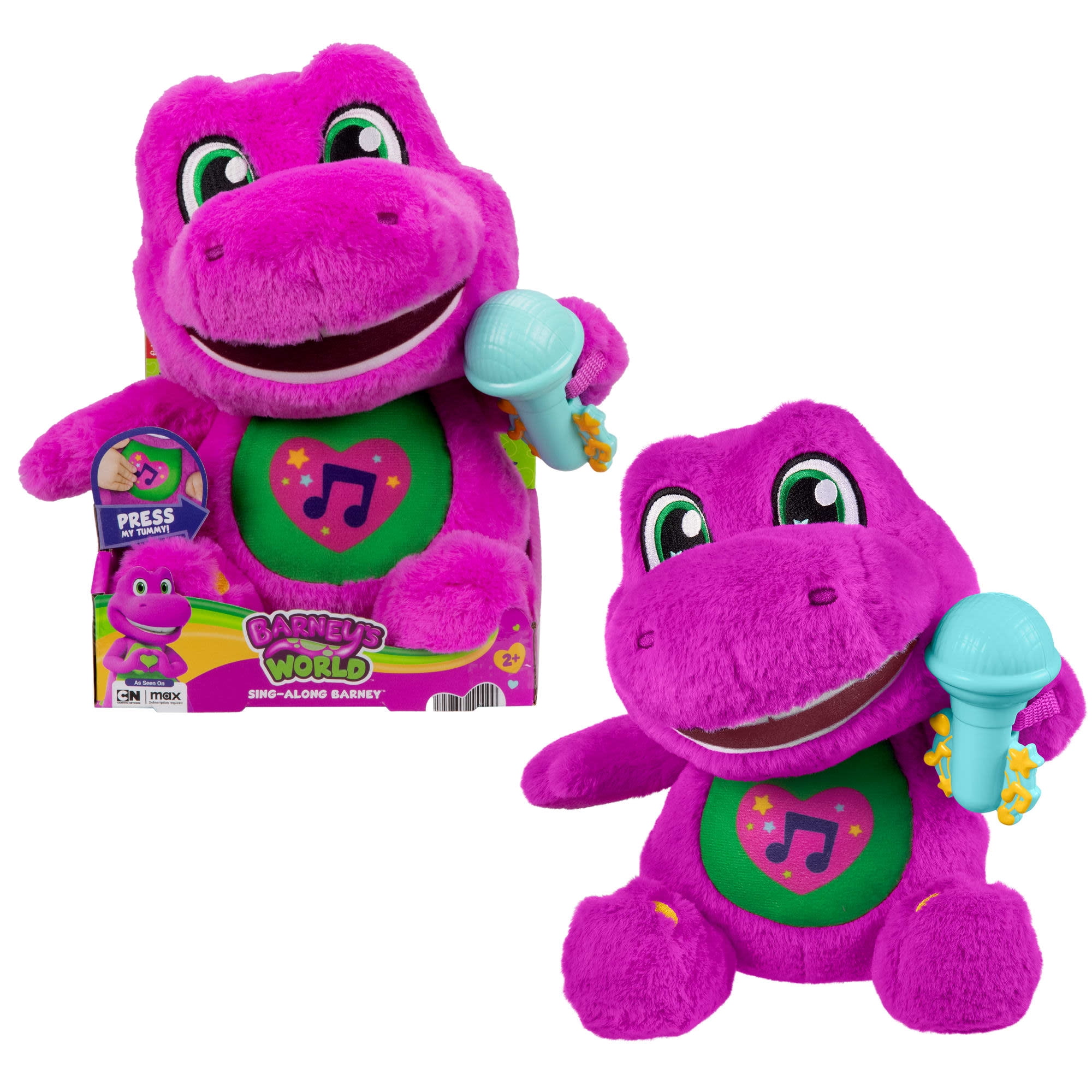 Fisher-Price Barney’s World Sing Along Barney Plush, 10.5-inch Figure, Songs, Sounds & Soft Texture