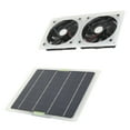 thumbnail image 4 of Kit de ventilador de panel solar, 100 W, 12 V, impermeable, portátil, doble ventilador de escape, juego de paneles solares para invernadero doméstico, 4 of 5