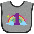 thumbnail image 3 of Inktastic 1st Birthday Rainbow Girls Baby Bib, 3 of 4