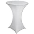 thumbnail image 2 of Banquet Tables Pro 30 Diameter x 42" Height White Spandex Highboy Table Cover, 2 of 4