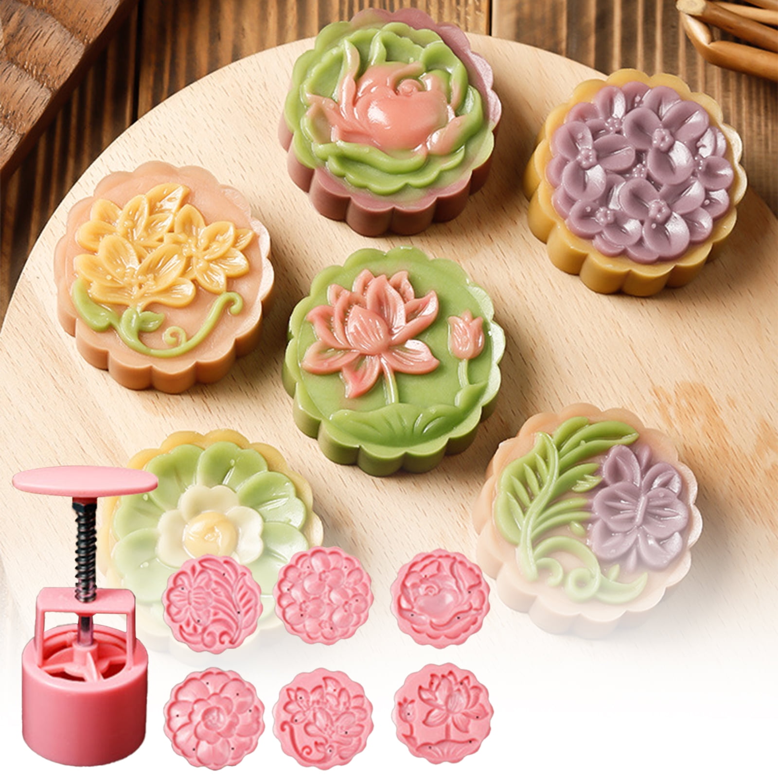 Plastic Cookie Stamps Hexagon Flower Pattern Mooncake Mold Hand-Pressure Moon  Cake Maker DIY Pastry Tool for Mid-Autumn - buy Plastic Cookie Stamps  Hexagon Flower Pattern Mooncake Mold Hand-Pressure Moon Cake Maker DIY