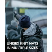 Zylioo Large Mens Skullies & Beanies,Knit Stocking Hats For Big Heads,Cuffed Skull Caps,Large Stretchy Warm Hat