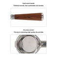 thumbnail image 4 of 58mm Bottomless Portafilter, 3 Ears Stainless Steel Coffee Portafilter With Wood Handle & Filter Basket, Compatible For Barsetto Coffee Machine, 4 of 8