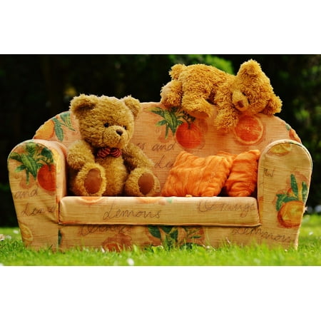 Framed Art For Your Wall Plush Bear Bears Cute Sofa Funny Sweet Teddy 10x13 Frame