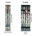 thumbnail image 5 of 12/24 Grid Over the Door Hanging Shoe Organizer Closet Rack Storage Holders Hanging Shoe Rack with Hooks for Home, 5 of 13