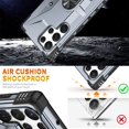 thumbnail image 5 of Case for Samsung Galaxy S23 Ultra Case Military Grade Drop Case with Kickstand Metel Ring Magnetic Holder Shockproof Protective for Galaxy S23 Ultra Phone Case (Gray), 5 of 9