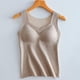thumbnail image 1 of Ropa interior térmica para mujer, de moda, lisa, con cuello redondo, cojín en el pecho, camiseta térmica cálida de poliéster para mujer, cintura baja., 1 of 3