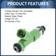thumbnail image 5 of Inyector de combustible No.16600-9DE0B boquilla de inyección de combustible para Nissan Maxima 2018-2021 3.5L verde 6 piezas, 5 of 6
