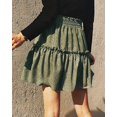 thumbnail image 3 of Femmes Été Mignon Taille Haute Jupe Volants Imprimé Floral Swing Plage M., 3 of 8
