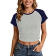 thumbnail image 2 of Lixiuxyad Womens Short Sleeve T Shirt Summer Basic Crew Neck Top Casual Summer Tee, 2 of 5
