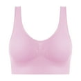 thumbnail image 4 of Gmluru Bras for Women Large Bust Seamless Comfort Wire-Free Bra 5-Pack Soft Breathable Racerback for Gentle Lift Pink (4XL), 4 of 5