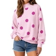 thumbnail image 2 of WCJM Oversized Drop Shoulder Sweatshirt for Women Mock Neck Long Sleeve Graphic Print Loose Pullover Top Fall Casual, 2 of 4