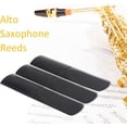 thumbnail image 3 of HUGFEGWE 3pcs Plastic Alto Saxophone Mouthpiece Reeds 2.5 Reed, Sax Parts Repair Reed Accessory Black CA919-74768, 3 of 9