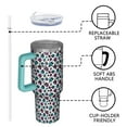 thumbnail image 4 of Leopard Print 40oz Tumbler– Stainless Steel Insulated Tumbler with Handle and Straw, Large Capacity Travel Cup for Hot & Cold Drinks, 4 of 6