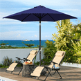 thumbnail image 2 of Renwick 9 Ft Outdoor Patio Umbrella with Push Button Tilt and Crank, Navy Blue, 2 of 9