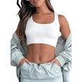 thumbnail image 5 of Liacowi Women Solid Color Tank Tops U-Neck Sleeveless Vests Summer Slim Fit Crop Tops Streetwear, 5 of 9