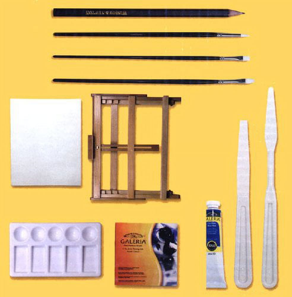 Winsor and Newton 20 Piece Complete Acrylic Painting Set with Adjustable Easel
