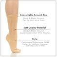 thumbnail image 3 of Basico Lightweight Slouchy socks for women | Beige Slouch Socks for Girls | Scrunch Socks | (6PK, Shoe Size 5-9 1/2), 3 of 6