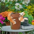 thumbnail image 5 of Squirrel Pot Hangers 2 Pack - Lifelike Resin Squirrel Figurines for - 3.9x2.4 Inch Hanging Flower Pot Decor - Cute Garden Statues for Fence, Lawn, Patio Decorations, 5 of 5
