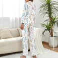 thumbnail image 3 of Top-kevin Women Long Sleeve Pajama Set Comfy Pjs Sets Western Cowboy Sun 2 Piece Lounge Set, 3 of 12