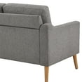 thumbnail image 5 of Serta Brighton Mid-Century Modern Style 2 Seater Loveseat with Ottoman, Light Grey Fabric, 5 of 7