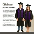 thumbnail image 5 of CLERKMANS Unisex Adult Plain Graduation Shoulder Sashes Stole Sash, Purple, 1, 5 of 5