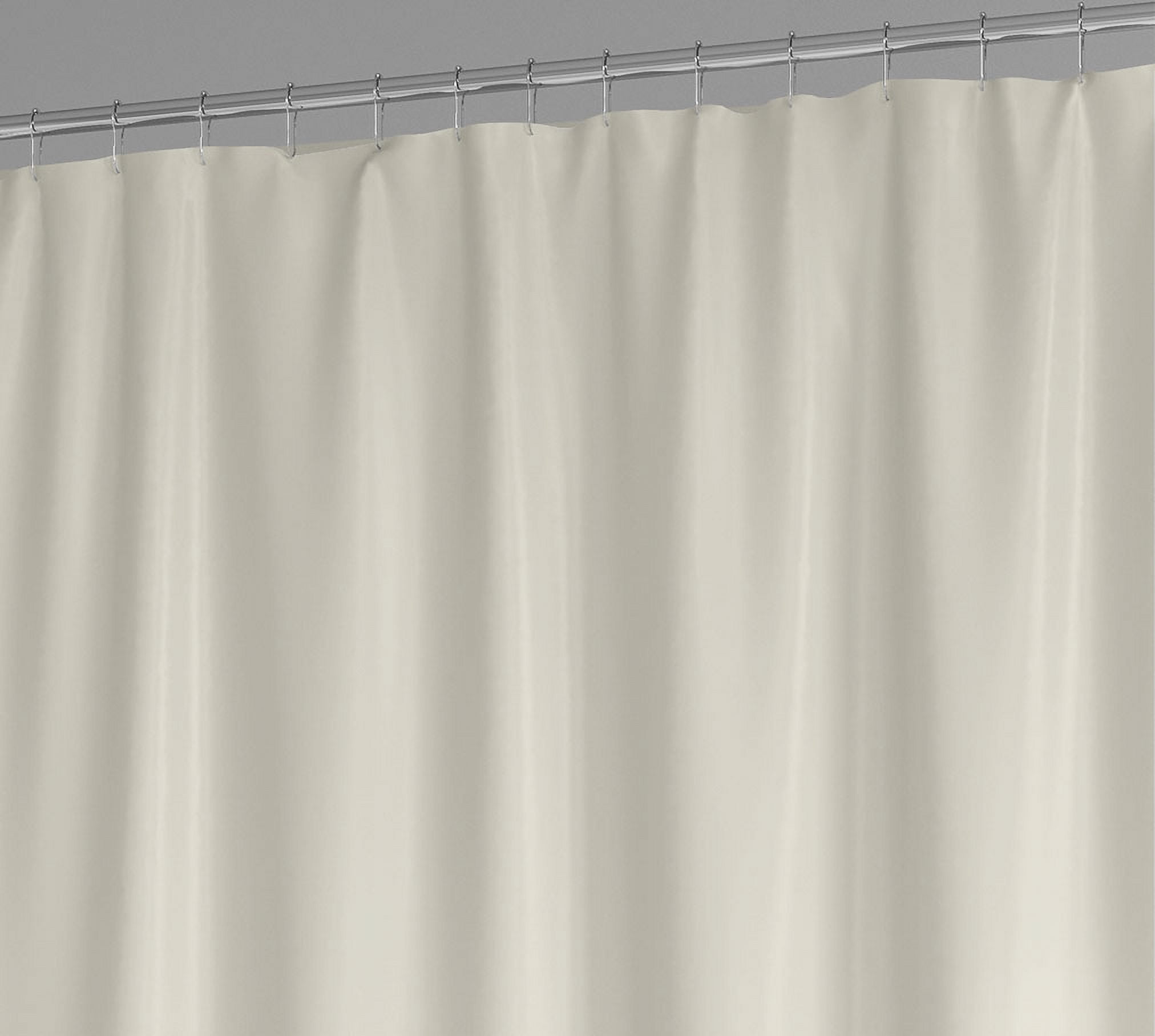 Mainstays Blue and Ivory Polyester Colorblock Shower Curtain, 72” x 70”, Multicolor