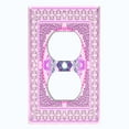 thumbnail image 2 of Metal Light Switch Plate Cover Elegant Pink Mandala Floral Rug Tile Pattern TIL073, 2 of 13