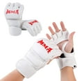 thumbnail image 4 of Gants de Boxe Demi-Doigt en Cuir PU, Kickboxing Arts Martiaux, Support de Poignet Réglable, 4 of 7
