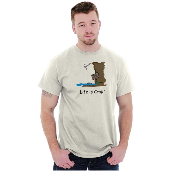 Life Is Crap Short Sleeve T-Shirt Tees Tshirts Life is Crap Shallow Water Cliff Dive Unlucky